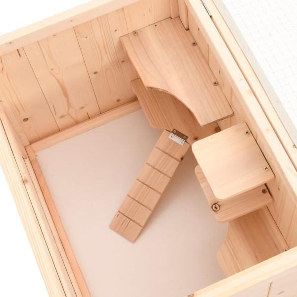 Hamsterkäfig 55x40x80 cm Massivholz Tanne