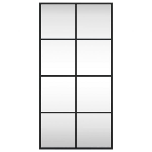 Wandspiegel Schwarz 40x80 cm Rechteckig Eisen
