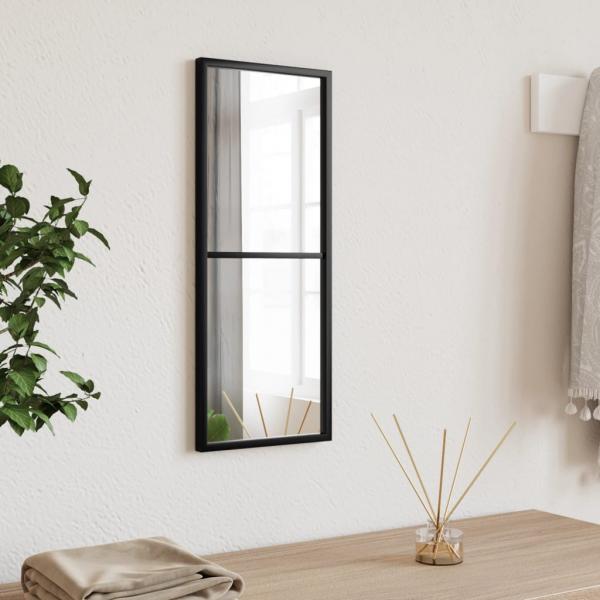 ARDEBO.de - Wandspiegel Schwarz 20x50 cm Rechteckig Eisen