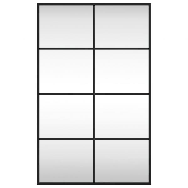 Wandspiegel Schwarz 50x80 cm Rechteckig Eisen