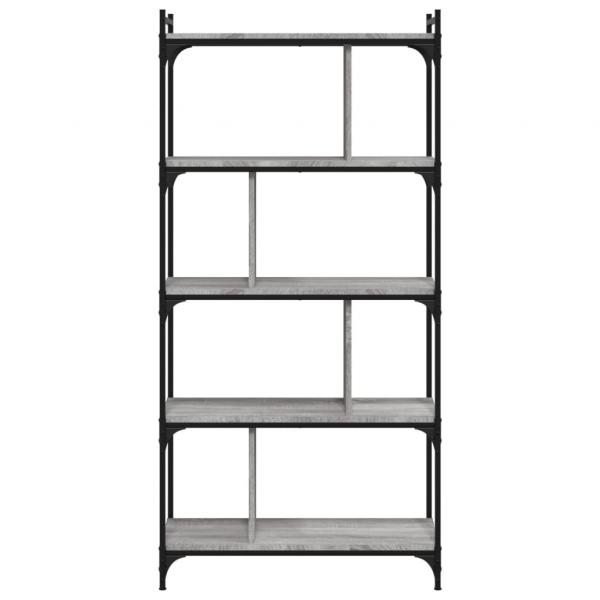 Bücherregal 5 Böden Grau Sonoma 76x32x158 cm Holzwerkstoff