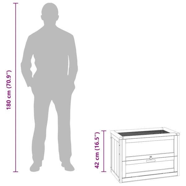 Hamsterkäfig 60x35,5x42 cm Massivholz Tanne
