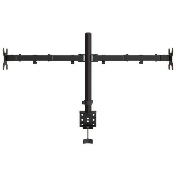 Tischhalterung für 2 Monitore Schwarz Stahl VESA 75/100 mm