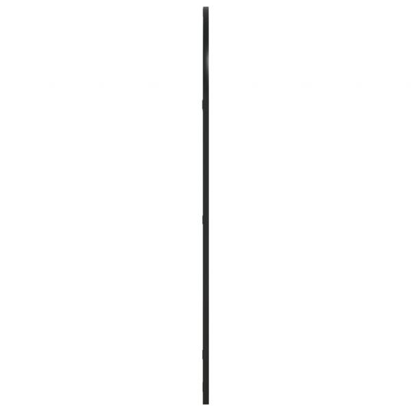 Wandspiegel Schwarz 60x100 cm Gewölbt Eisen