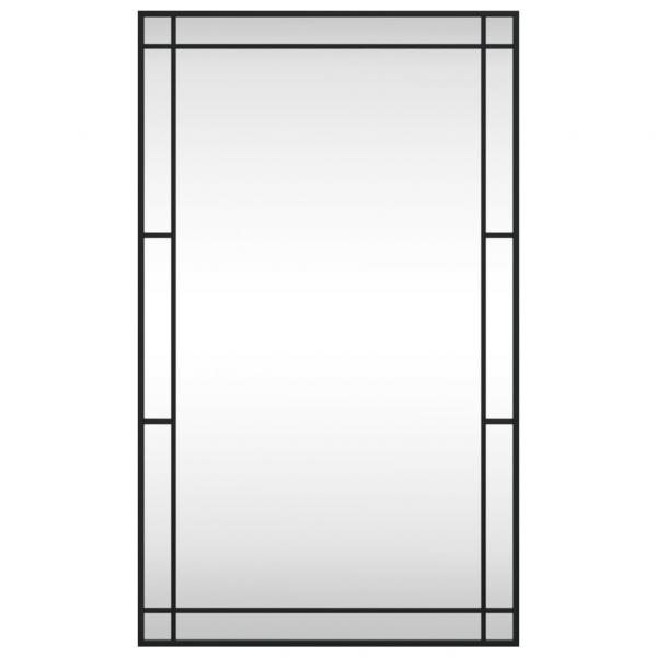 Wandspiegel Schwarz 60x100 cm Rechteckig Eisen