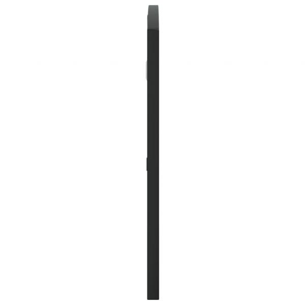 Wandspiegel Schwarz 80x40 cm Gewölbt Eisen