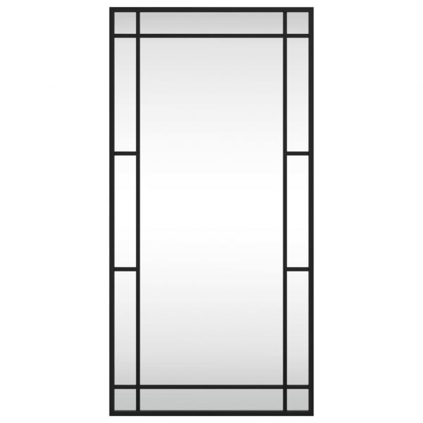 Wandspiegel Schwarz 40x80 cm Rechteckig Eisen
