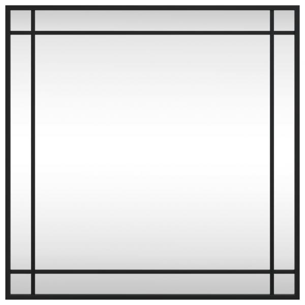 Wandspiegel Schwarz 60x60 cm Quadratisch Eisen