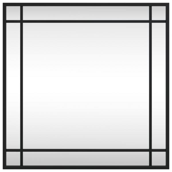Wandspiegel Schwarz 50x50 cm Quadratisch Eisen