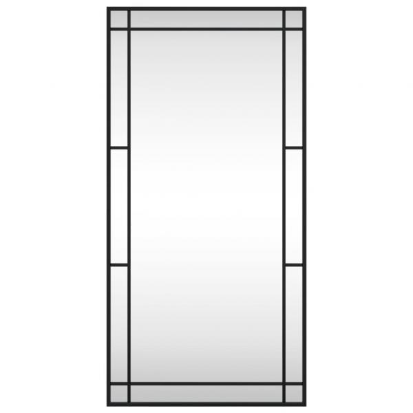 Wandspiegel Schwarz 50x100 cm Rechteckig Eisen
