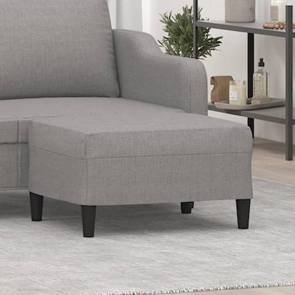 ARDEBO.de - Fußhocker Hellgrau 70x55x41 cm Stoff