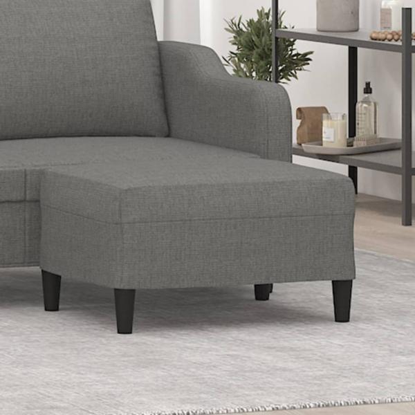 ARDEBO.de - Fußhocker Dunkelgrau 70x55x41 cm Stoff