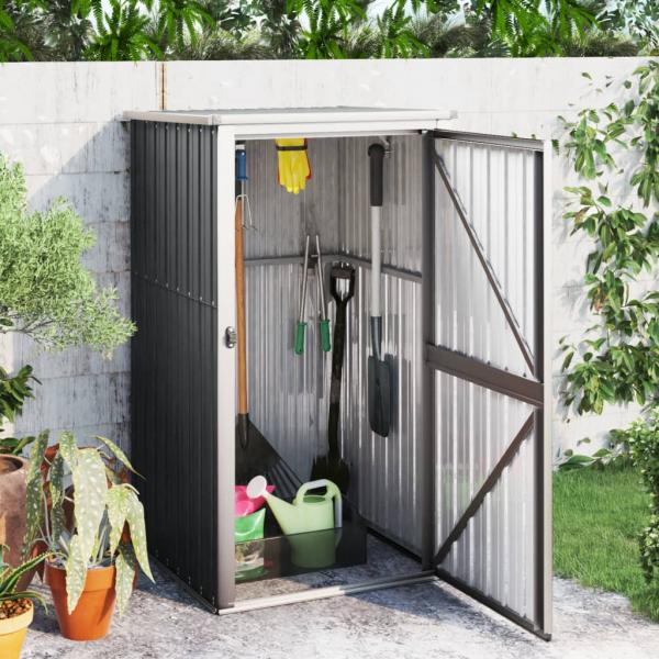 ARDEBO.de - Gerätehaus Anthrazit 88x89x161 cm Verzinkter Stahl