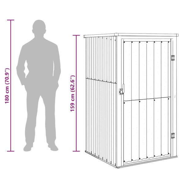 Gerätehaus Anthrazit 88x89x161 cm Verzinkter Stahl