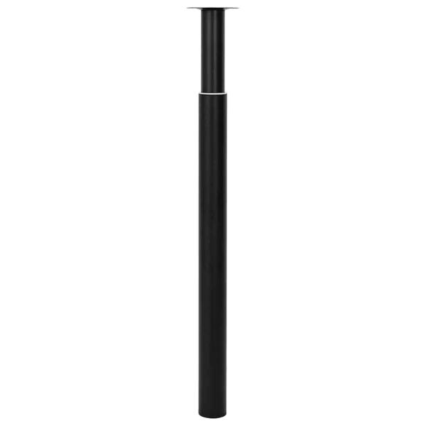 2 x Teleskopfuß Tischfuß Stützfuß Tischbein Schwarz 710 mm-1100 mm