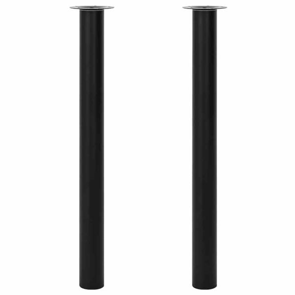 2 x Teleskopfuß Tischfuß Stützfuß Tischbein Schwarz 710 mm-1100 mm