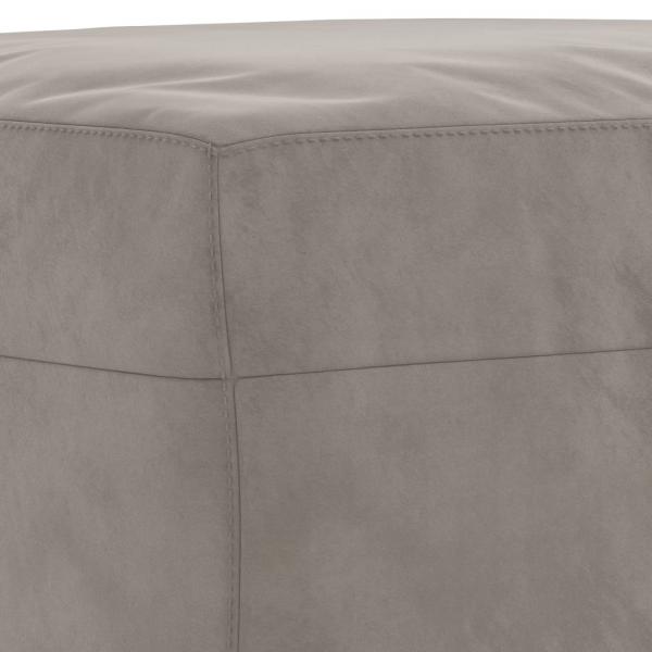 Fußhocker Hellgrau 70x55x41 cm Samt