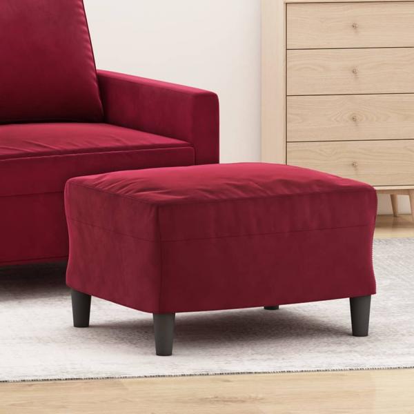 ARDEBO.de - Fußhocker Weinrot 60x50x41 cm Samt