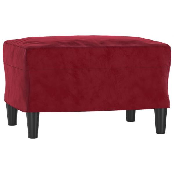 Fußhocker Weinrot 60x50x41 cm Samt