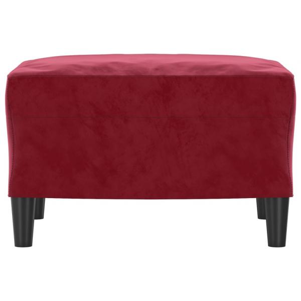 Fußhocker Weinrot 60x50x41 cm Samt