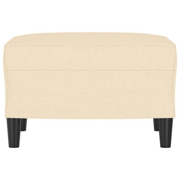 Fußhocker Creme 60x50x41 cm Stoff