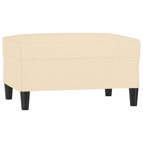 Fußhocker Creme 70x55x41 cm Stoff