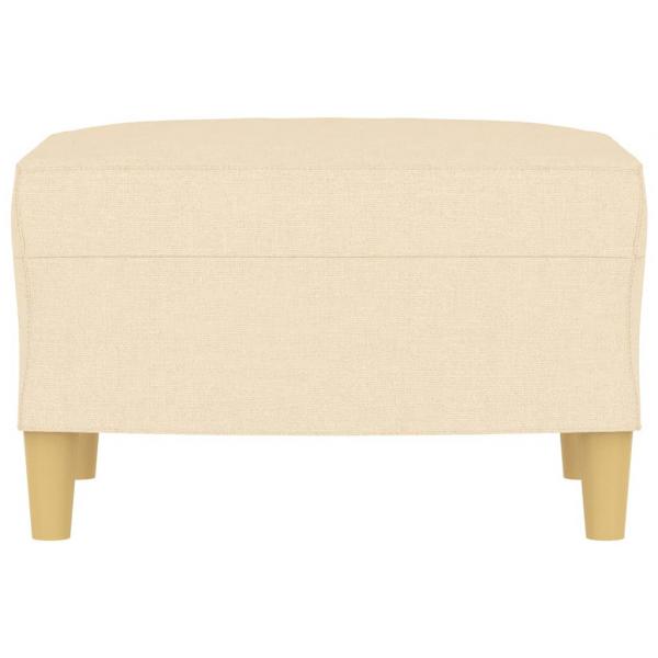 Fußhocker Creme 60x50x41 cm Stoff