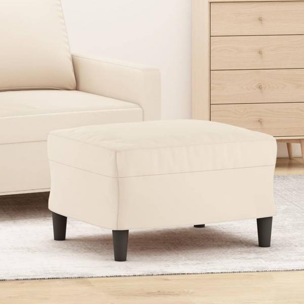 ARDEBO.de - Fußhocker Creme 60x50x41 cm Samt