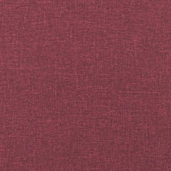 3-Sitzer-Sofa mit Hocker Weinrot 180 cm Stoff
