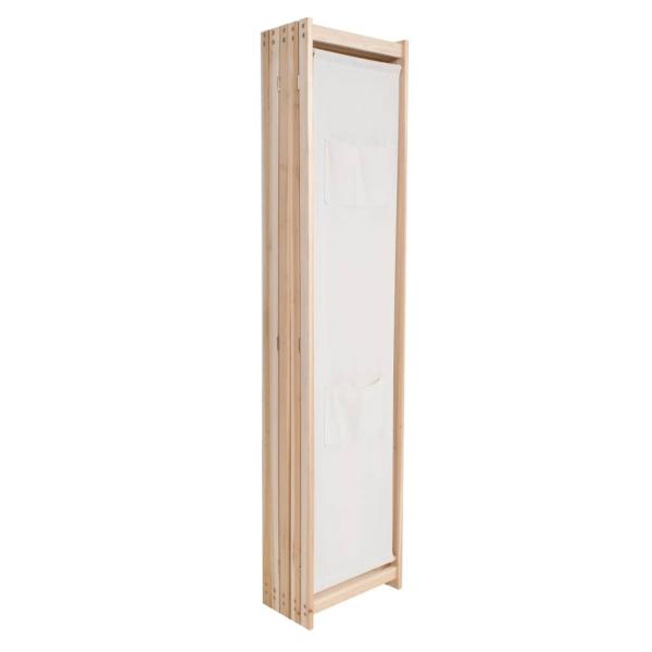 5-teiliger Raumteiler Creme 200 x 170 x 4 cm Stoff 