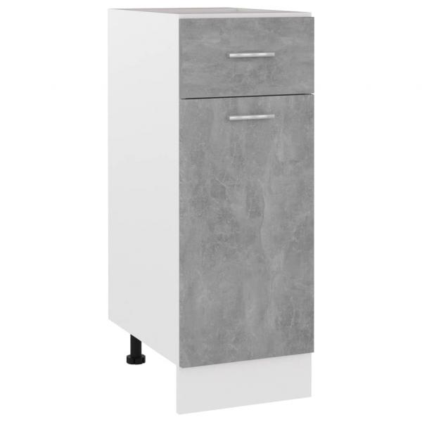 ARDEBO.de - Schubunterschrank Betongrau 30x46x81,5 cm Holzwerkstoff
