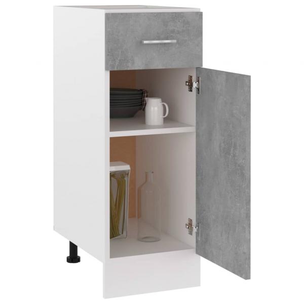 Schubunterschrank Betongrau 30x46x81,5 cm Holzwerkstoff