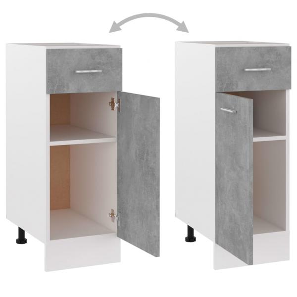 Schubunterschrank Betongrau 30x46x81,5 cm Holzwerkstoff