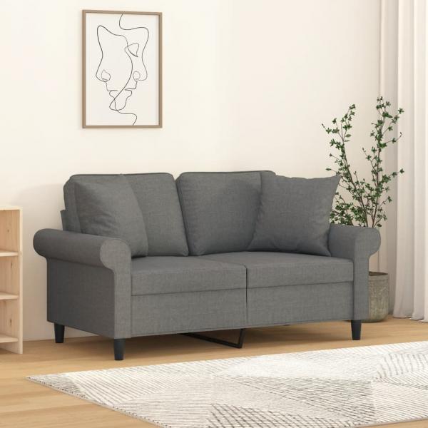 ARDEBO.de - Zierkissen 2 Stk. Dunkelgrau 40x40 cm Stoff