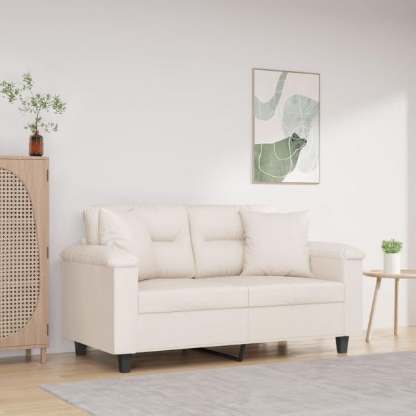ARDEBO.de - Zierkissen 2 Stk. Beige 40x40 cm Mikrofasergewebe