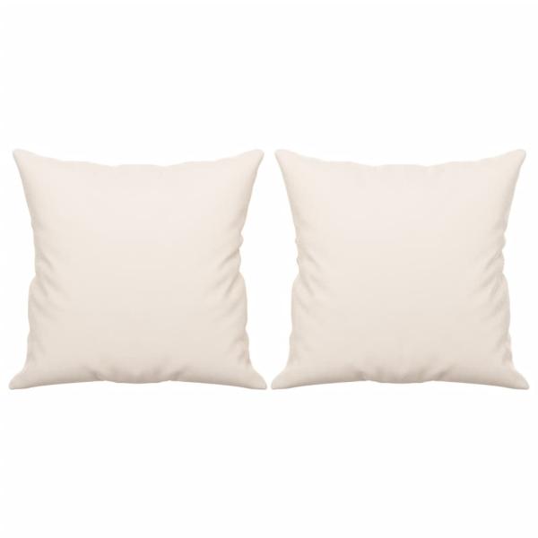 Zierkissen 2 Stk. Beige 40x40 cm Mikrofasergewebe
