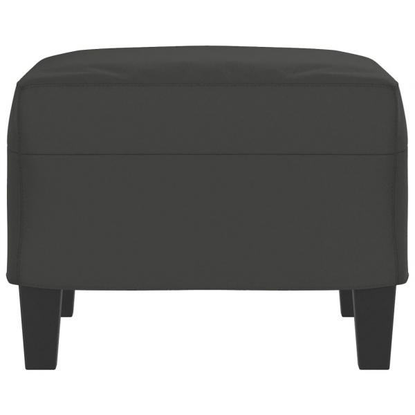 Fußhocker Dunkelgrau 60x50x41 cm Mikrofasergewebe
