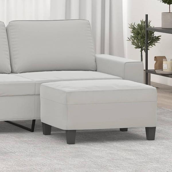 ARDEBO.de - Fußhocker Hellgrau 70x55x41 cm Mikrofasergewebe
