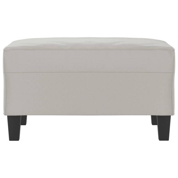 Fußhocker Hellgrau 70x55x41 cm Mikrofasergewebe