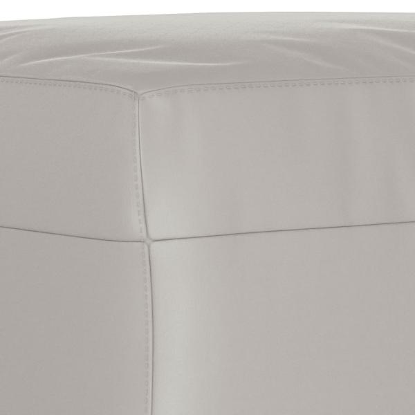 Fußhocker Hellgrau 70x55x41 cm Mikrofasergewebe
