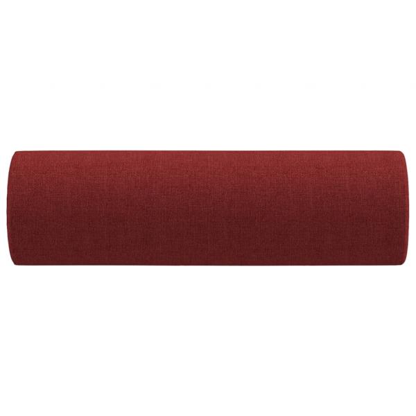 Zierkissen 2 Stk. Weinrot Ø15x50 cm Stoff