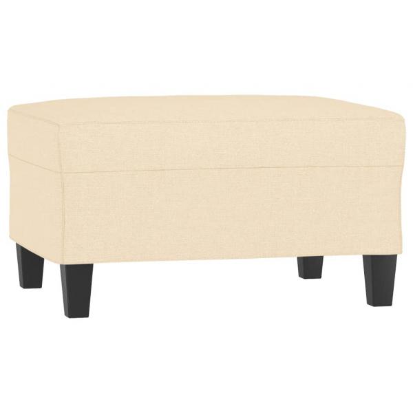 Fußhocker Creme 70x55x41 cm Stoff