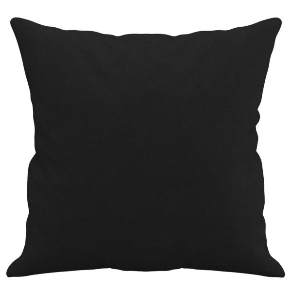 Zierkissen 2 Stk. Schwarz 40x40 cm Mikrofasergewebe