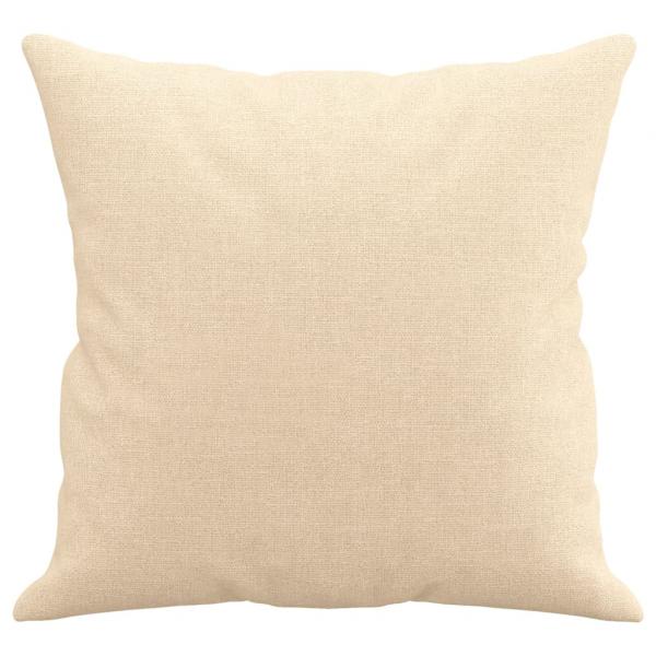 Zierkissen 2 Stk. Creme 40x40 cm Stoff