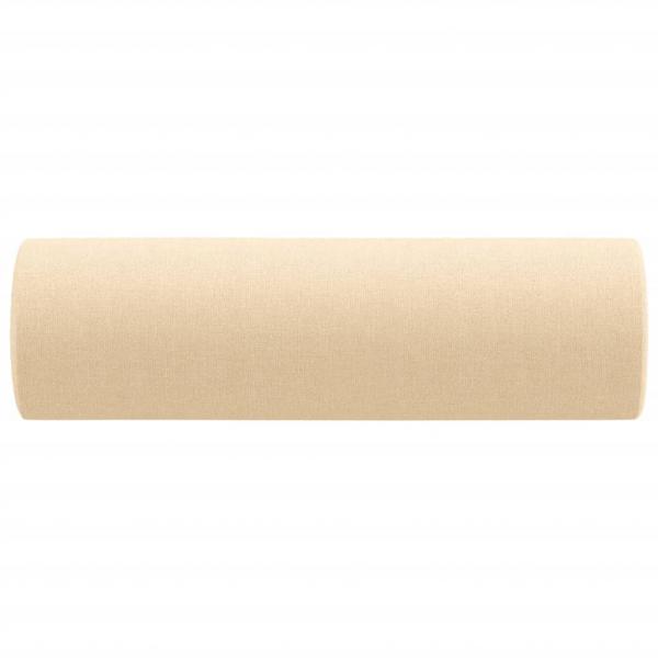 Zierkissen 2 Stk. Creme Ø15x50 cm Stoff
