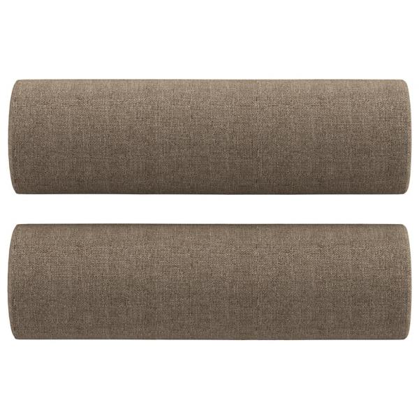 Zierkissen 2 Stk. Taupe Ø15x50 cm Stoff