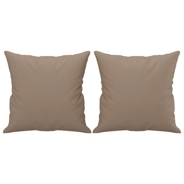 2-Sitzer-Sofa mit Zierkissen Cappuccino-Braun 120 cm Kunstleder