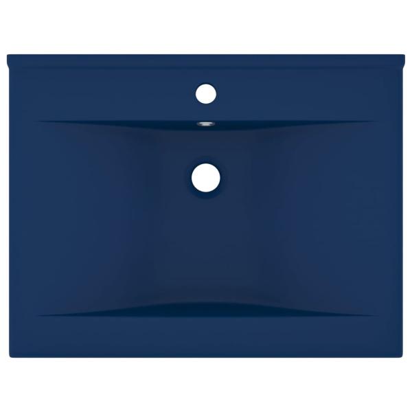 Luxus-Waschbecken mit Hahnloch Matt-Dunkelblau 60x46 cm Keramik