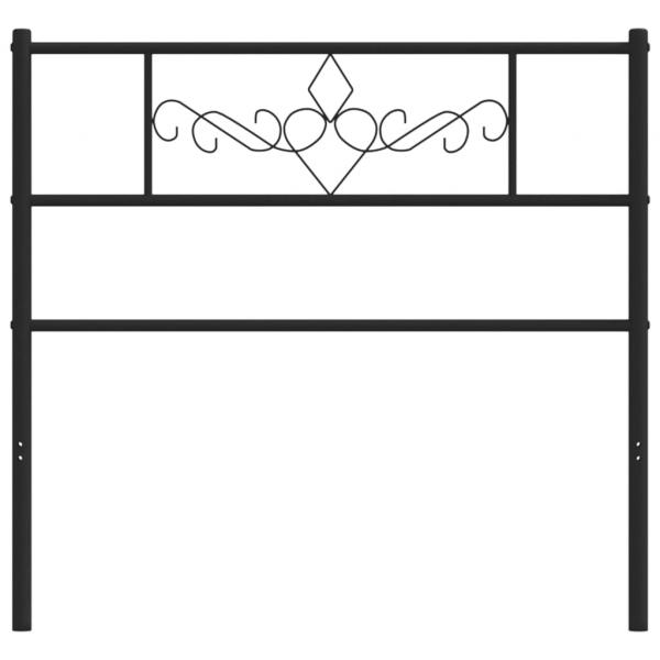 Kopfteil Metall Schwarz 75 cm