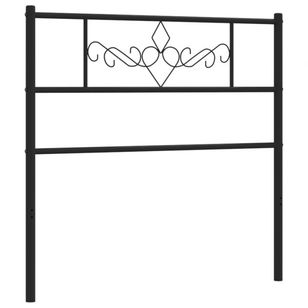 Kopfteil Metall Schwarz 75 cm